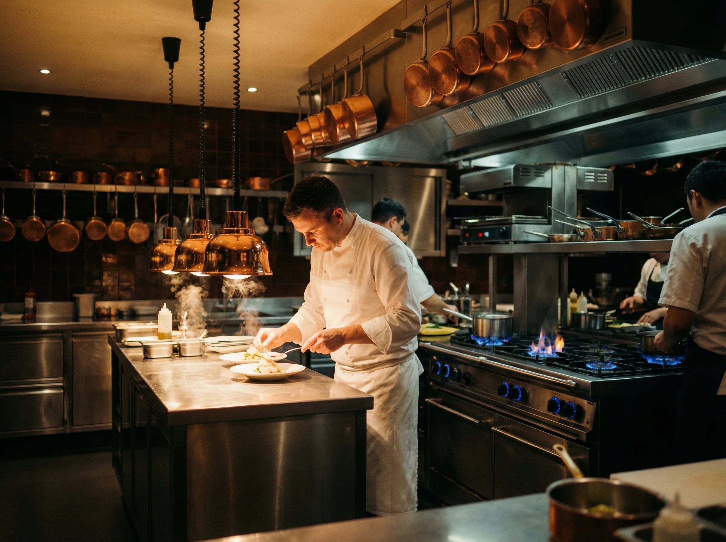 Commercial kitchen refrigeration equipment in a Los Angeles restaurant